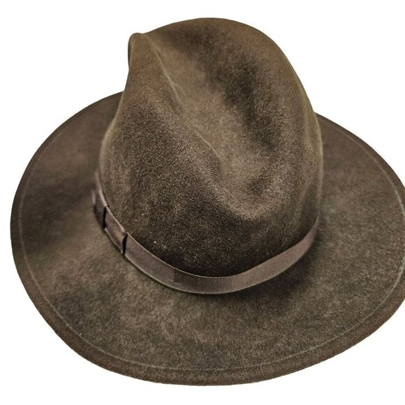 Vintage Dorfman Pacific Brown Wool Felt Fedora cowboy Cowgirl Hat - Picture 7 of 10